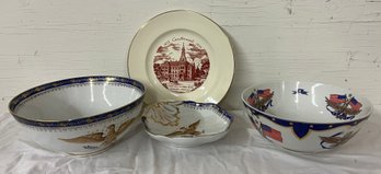 Four Patriotic Themed Porcelains