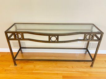 High Quality Iron And Glass Sofa Table