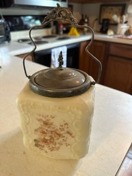 Antique Victorian Wavecrest Biscuit Jar