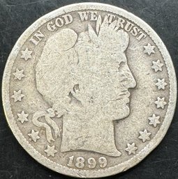 1899 Barber Silver Half Dollar