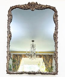 A Beautiful Large Carved Gilt Wood Antique Mirror