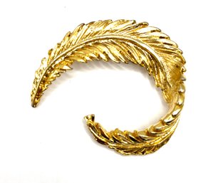 Vintage Feathered Heavy Brooch