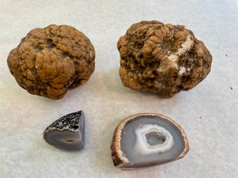 Four Geodes, Two Polished & Two Uncut