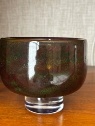 Kosta Boda Purple Studio Glass Bowl By Goran Ann Warff