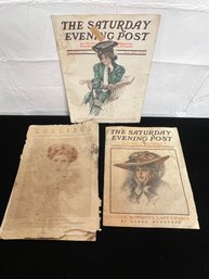 Saturday Evening Post And Collier's Magazines From Early 1900s