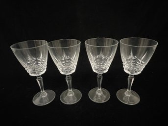Set Of Clear Crystal Sherry Glasses
