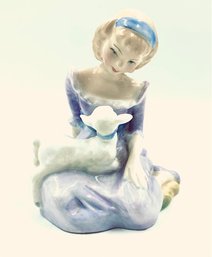 Vintage Royal Doulton Bone China 'Mary Had A Little Lamb' Figurine