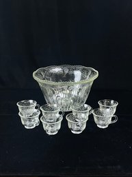 Punch Bowl And Cup Set