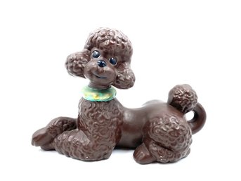 Vintage Hand-painted Ceramic Poodle Figurine/statue