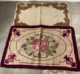 Two Vintage Hooked Rugs
