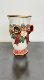 A Fitz And Floyd Ceramic Holiday Vase