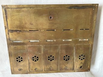 Early 20th Century Solid Brass United States Postal Service Commercial Mailbox