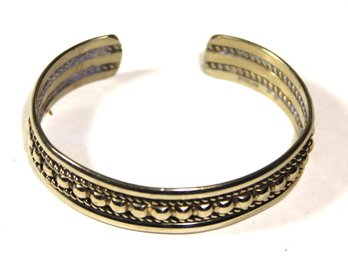 Silver Colored Cuff Bracelet Marked 'STERLING'