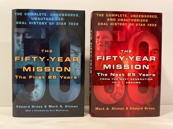 Star Trek The Fifty -year Mission . 2 Books Set. First Edition.