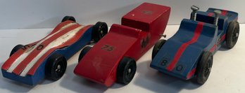 3 80's Soap Box Derby Cars