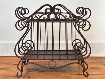 A Vintage Wrought Iron Canterbury