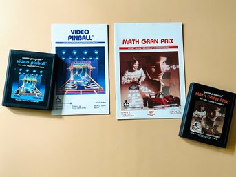 Video Pinball And Math Gran Prix ATARI Games