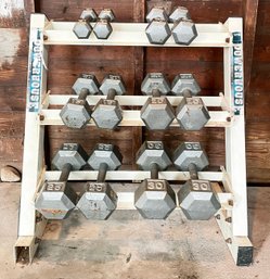 Weights And A Weight Rack By Powerhouse Fitness