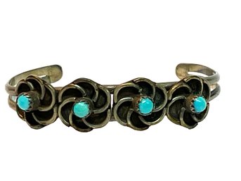 Childs Silver & Turquoise Bracelet