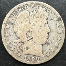 1900 Barber Silver Half Dollar