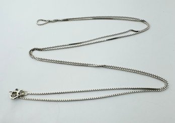 STERLING SILVER 30' BOX CHAIN NECKLACE