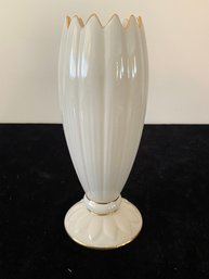 Lenox White And Gold Accented Vase