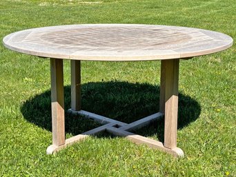 A Beautiful Modern Teak Dining Table, 60' Round, By Kinglsey-Bate