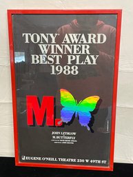 M. Butterfly Broadway Poster In Frame