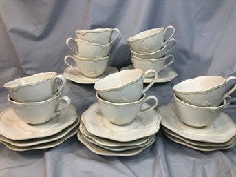 Set Of 12 LENOX Butlers Pantry Oversized Cups And Saucers - Butlers Pantry Gourmet - We Have Other Lenox