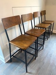 Set Five Industrial Style Counter Stools