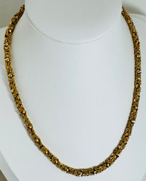 GOLD TONE BYZANTINE NECKLACE