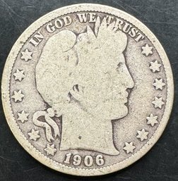 1906-O Barber Silver Half Dollar