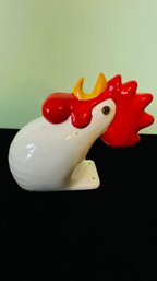 Vintage Ceramic Rooster Head Wall Hanging Towel Rack