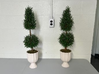 Pair Of Artificial Topiaries