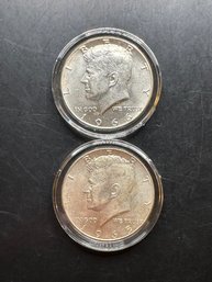 2 Silver Kennedy Half Dollars 1965, 1966