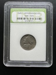 International Numismatic Bureau 1958 Early Jefferson Nickel