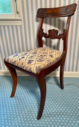 19th C Carved Mahogany Side  Chair