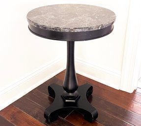 An Empire Style Side Table With Faux Marble Top