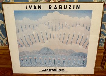 Ivan Rabuzin Gallery Art Exhibition Framed Poster, Signed