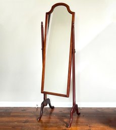 A Vintage Mahogany Cheval Mirror