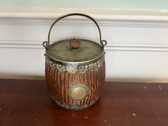 Antique English Oak Tobacco Jar