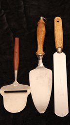 SET OF 3 SERVING UTENSILS INCLUDING KN SWEDEN, FRANCE, & SKYLNE ENGLAND