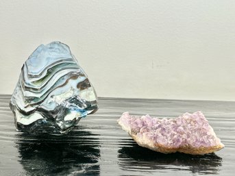 Pair Of Healing Crystals Amethyst And More