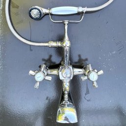 A Waterworks Telephone Bathtub Handset- Polished Nickel- Removed Ready For Pick Up
