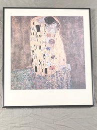 Gustav Klimt Black Metal Frame Behind Glass 18x20in The Kiss