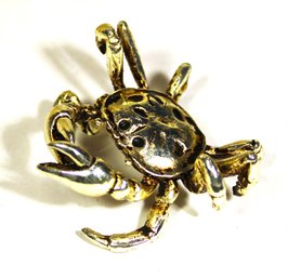 Sterling Silver Figure Model Of A Crab (unmarked)