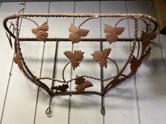 Large Vintage Metal Wall Hanging /pot Rack