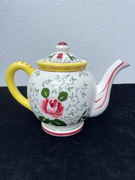 Early Provincial Ucagco Japan Rooster & Roses Teapot