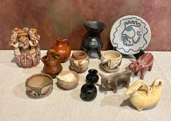 Lot Of Various Southwest Pottery Items Signed By Various Artists