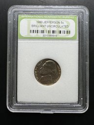 International Numismatic Bureau 1980 Jefferson Nickel